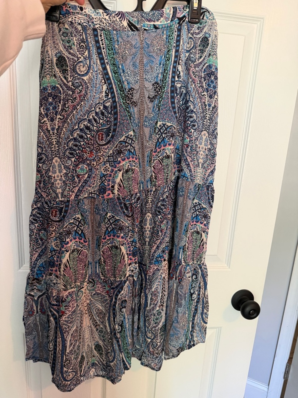 Philosophy Multi-Color Paisley Tiered Skirt